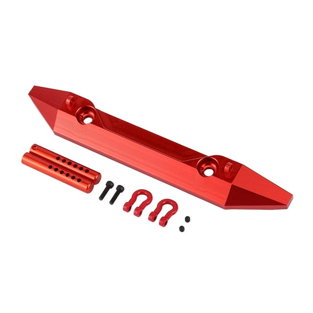 Parachoques delantero para coche RC Zulema 1:10 Crawler Car 4 piezas de repuesto rojo