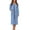 Star Blue, variant on FOR U DESIGNS Seashell Fish Scales Print Women Nightgown Soft House Dresses for Woman with Pockets, Lightweight Elastic Fabric Robes for Woman Zipper Mumu Dress, S