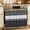 Black, variant on Oven Skirt Curtain for Kitchen 21.5x30 Inch, Blue Brown Morocco Oven Curtain with 8 Ribbon Ties & Ruffle Trim, Stove Skirt Curtain Dishwasher for Cabinets Over Sinks Geometric Stripes Aqua Stitching