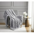 thumbnail image 2 of Nanshing Allea Plush Throw Blanket, Grey, 50" x 60", 2 of 7
