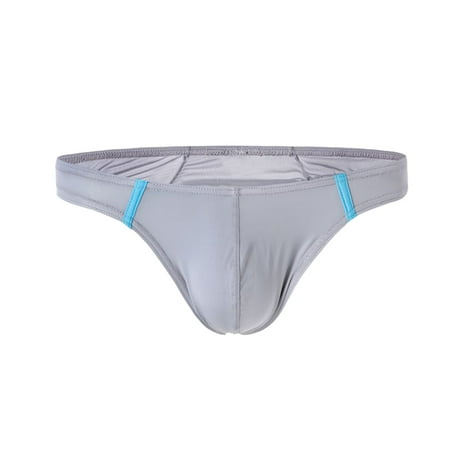 

wendunide lingerie for women Men s Fashion Sexy Thong T Pants Ice Silk Underwear Underpants Grey XL