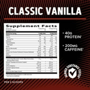 GNC AMP Wheybolic Ripped Clinically Proven Protein Powder & Thermogenic Protein Supplement, Classic Vanilla, Increases Muscle Strength & Size, Calorie Burn, Energy & Endurance, Caffeine, 40g Protein,