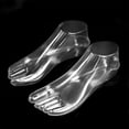 thumbnail image 1 of 1 Paire Pieds Féminins Mannequin Pied Tongs Sandales Transparentes Chaussures Modèle Outil d'Affichage, 1 of 9