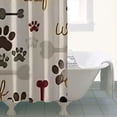 thumbnail image 4 of Paw Prints and Bones Shower Curtain 36"x72" ,Bathroom Decorative Shower Curtains Set with 12 Hooks,Modern Waterproof Washable Shower Curtain, 4 of 6