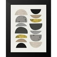 thumbnail image 2 of Urban Epiphany 15x18 Black Modern Framed Museum Art Print Titled - Mid Century Abstract Circle 7, 2 of 5