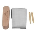 thumbnail image 1 of Badajo de madera de sastre con bolígrafo de hueso, malla protectora para planchar, badajo de bambú de haya finamente pulido para bordar, 1 of 15