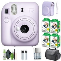 FUJIFILM INSTAX MINI 12 Instant Film Camera Lilac Purple with Fuji INSTAX MINI Instant Film 80 Photo Sheets with Camera Case and Accessories Ideal Gift for kids, Teenage Girl & Adults