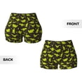 thumbnail image 5 of Xecao Cute Dinosaurs (2) Print Workout Shorts for Women Soft Smooth Gym Yoga Scrunch Active Tennis Workout Running Shorts, 5 of 9