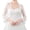 White, variant on Women Lace Wedding Shawls Wrap Bridal Cardigan Embroidered 3/4 Sleeve Sheer Floral Lace Top Covers Up Party