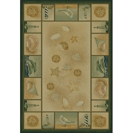 United Weavers Genesis Area Rug 530-41517 Beachcomber Natural Shells Seagull 1  10  x 3  Rectangle Manufacturer: United Weavers RugsCollection: Genesis RugsStyle:Genesis: 130-41517 BeachcomberSpecs: 100% Olefin - Machine MadeOrigin: Turkey Made from heavyweight  10-color  twisted heat-set Olefin the United Weaves Genesis Rug Collection is a complete composition of color  style  versatility  and value. An antique/traditional color palette gives each area rug design a true  rich hand-made look ideally-designed for every type of d�cor.