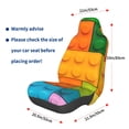 thumbnail image 3 of Wukai Colorful Building Blocks Full Set Car Seat Covers with Soft Padding Universal Auto Front Seats Protector and Cushion Mat, 3 of 5