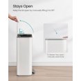 thumbnail image 4 of 8-Gallon (30L) Stainless Steel Kitchen Trash Bin with Soft Close Lid, Inner Bucket & Non-Slip Pedal, Cloud White, 4 of 5