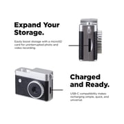 Vivitar Retro Keychain Digital Camera, 14MP Full HD with Color Preview Screen, Built-in Memory Up to 100 Photos, USB-C Rechargeable, Micro SD Slot, Black