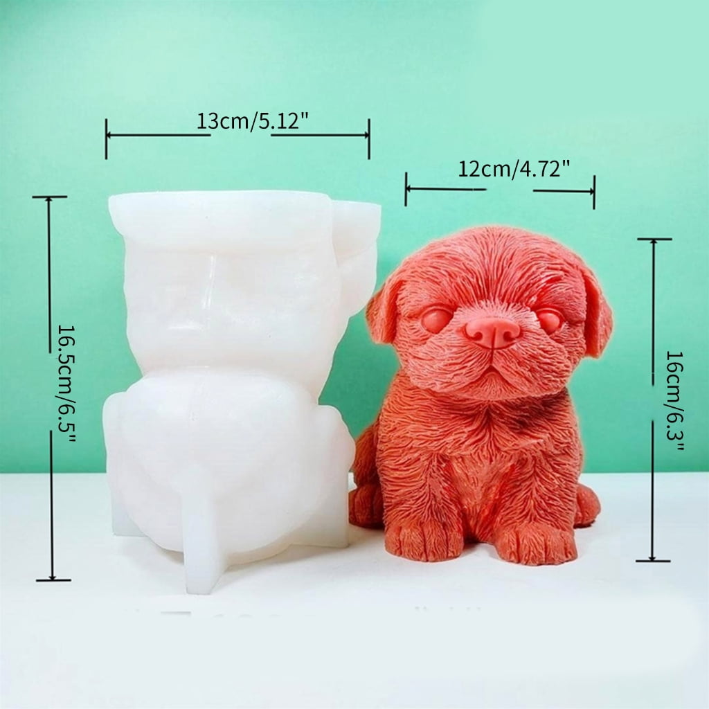 WINDLAND Dog Ornaments Dripping Glue Mold Diy Gypsum Ornaments Aromatherapy Candle Mold