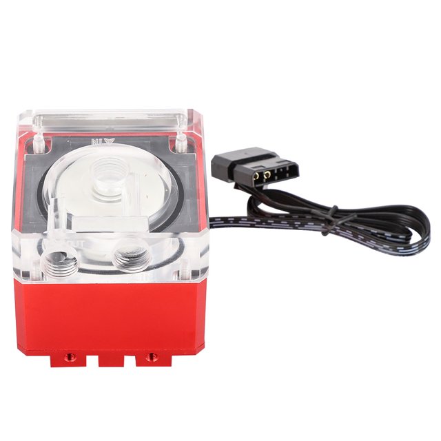 Bomba de computadora de disipación de calor rápida de 3000 RPM Flujo de 800 L / H Tanque de bomba de PC con cabezal de bomba de 3,5 metros - Rojo