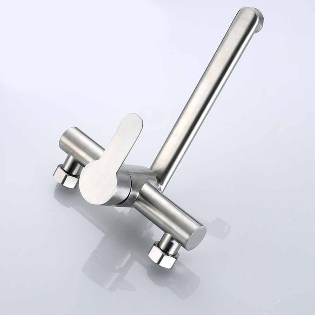 Wall Mounted Kitchen Faucet Long Spouts Mixers Tap Rotatable Basins Sink Water Faucet Single Handle Water Tap