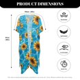 thumbnail image 6 of HELLHERO Sunflower Women's Kimono Swimsuit Coverups Elegant High Quality Fabrics Breathable Bathing Suit Cover Up, 6 of 6
