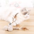 thumbnail image 2 of Feather Cat Wand Toy Silvervine Teeth Cleaning Cat Teaser Wand Cat Chew Ball, 2 of 10
