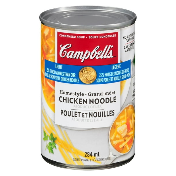Soupe poulet et nouilles grand-mère legère condensée de Campbells' 284 ml