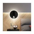 thumbnail image 4 of Luces De Noche Lámpara De Pared LED Luces De Pared De Hotel Interior Lámpara De Pared De Pasillo De Noche Con Interruptor Negro 3W + 9W (Redondo) [Clase de eficiencia energética A+], 4 of 5