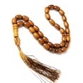 thumbnail image 2 of Elegant Sandalwood Prayer Beads 33 Pieces 8mm Diameter with Charms for Daily Use and Worship, Brown, 2 of 5