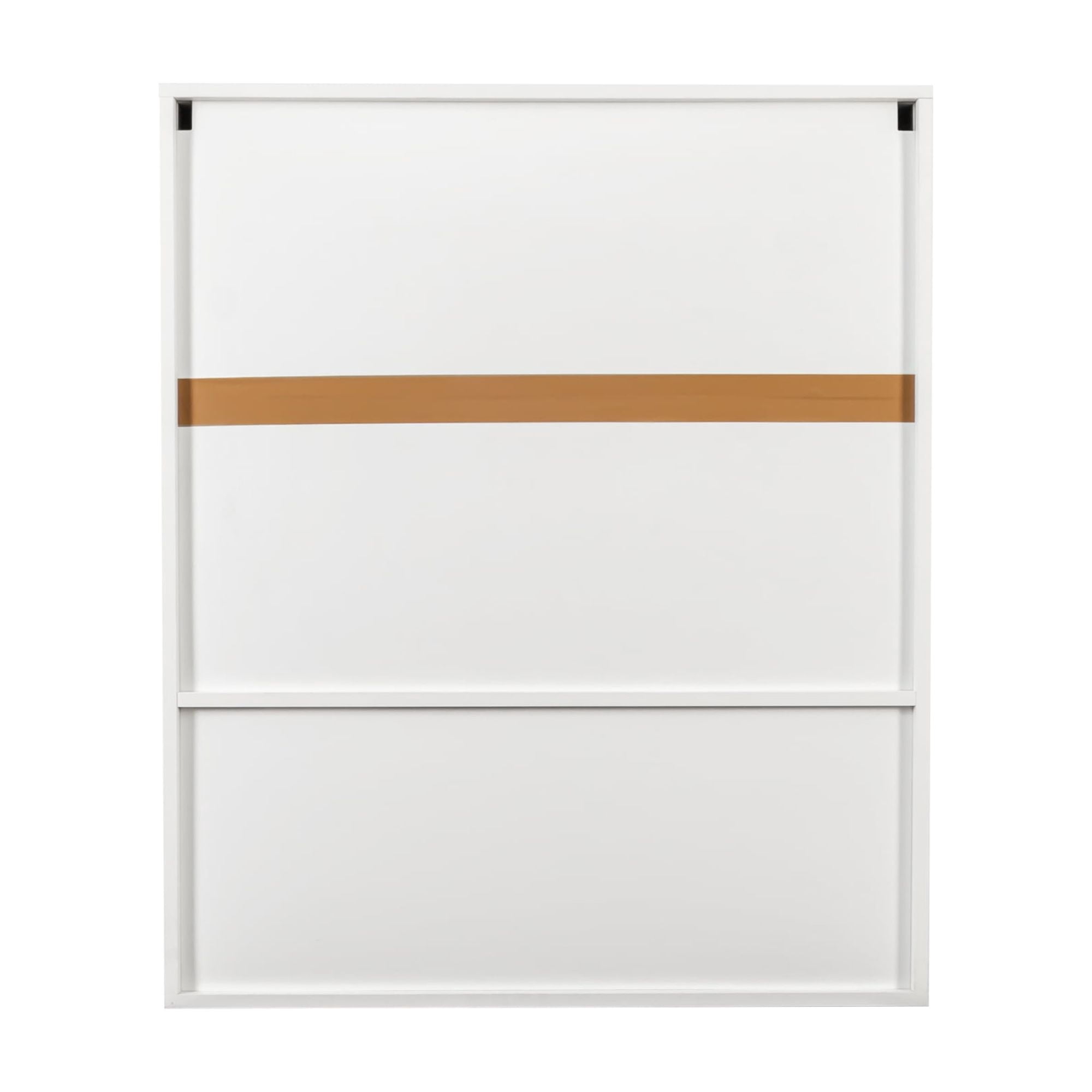 Mintazer Bathroom Wall Cabinet with Adjustable Shelves, Vanity Mirror Storage Cabinet with Open Shelf & Facial Tissues Slots, White