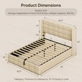 thumbnail image 6 of Aiho 3 Pieces Bedroom Furniture Set, Includes Queen Lift Up Storage Bed, Nightstands Set of 2 - White, 6 of 6