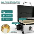 thumbnail image 6 of Brand-Man Grills 2-Burner Portable Propane Gas Tabletop Griddle, 22-Inch, 18,000 BTU, Steel, 6 of 8
