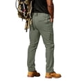 thumbnail image 4 of Dwellite Men's Work Pants 2026 Casual Fashion Cargo Pants Outdoor Hiking Solid Color Straight Leg Trouser with Pockets Army Green 3XL, 4 of 8