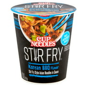 Nissin Cup Noodles Stir Fry Korean BBQ Flavor Asian Noodles in Sauce 2.89 oz. Cup