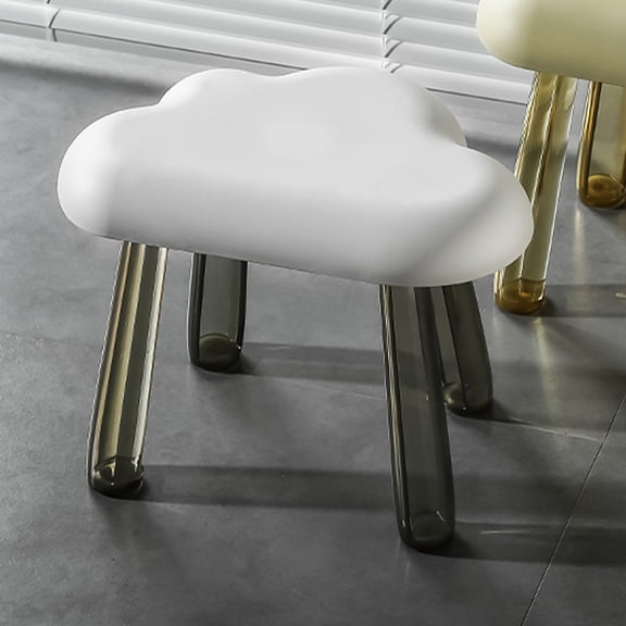 LOLIPPYY White Low Stool Footrest for Home Use in Shower, Bathroom, and Living Room Areas