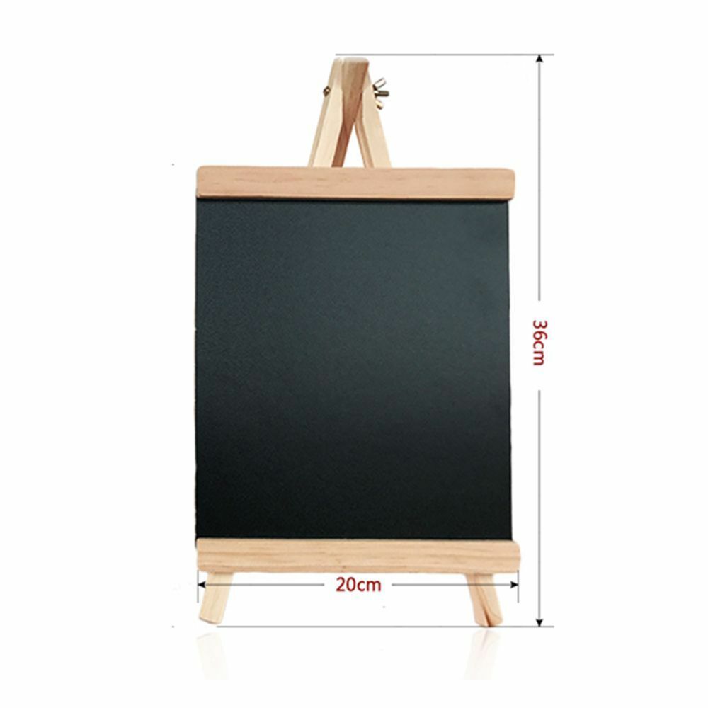Black Desktop Message Chalk Chalkboard Pine Wood Easel Wooden Boards
