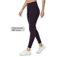 thumbnail image 2 of BALEAF Fleece Lined Leggings Women Water Resistant 25" Petite Winter Warm Legging Thermal Running Tights Yoga Hiking Pants Purple XS, 2 of 7