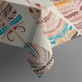 thumbnail image 5 of Ethnic - Style Colorful Feather Pattern Square Tablecloth,Waterproof Square Table Cover,Wipeable Spillproof Washable Table Cover for Home Kitchen Party Decor 60"x60"(152x152cm), 5 of 6