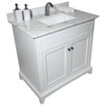 thumbnail image 6 of 31x22-inch Carrara White Vanity Top with Ceramic Sink Fits Standard Cabinets for Stylish Bathrooms, 6 of 6
