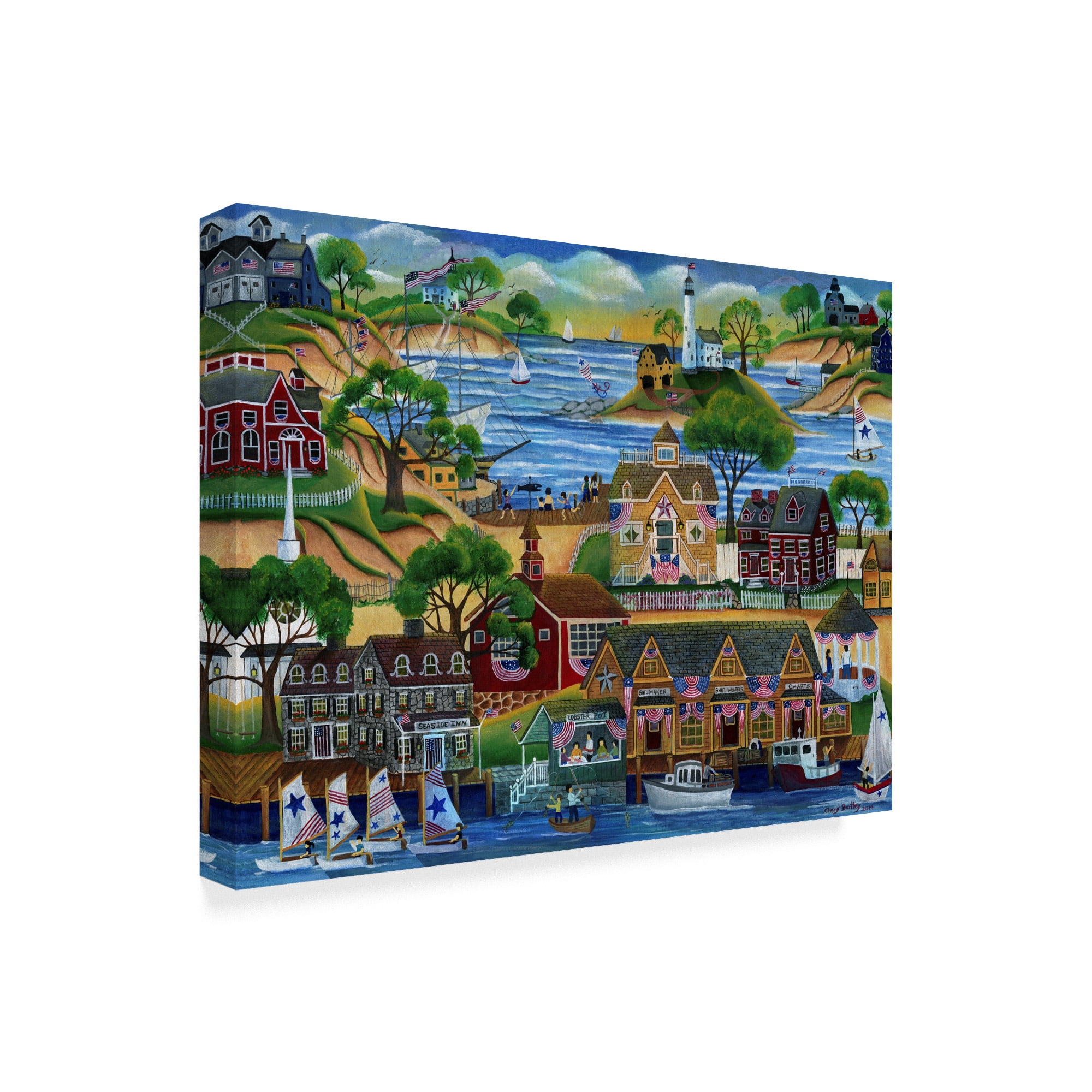 Trademark Fine Art 'July Seaside Celebration' Canvas Art by Cheryl Bartley