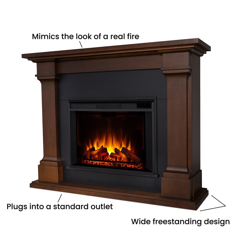 Real Flame Callaway 63 Wood Grand Electric Fireplace in Chestnut Oak |  Walmart Canada
