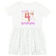 thumbnail image 3 of Inktastic It's My Fourth Birthday Girls Toddler Dress, 3 of 5