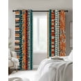 thumbnail image 3 of Bohemian Patterns Blackout Curtains for Bedroom Living Room, Retro Seamless Stitching 54 In Long Thermal Insulated Room Darkening Drapes Grommet Window Treatments, 42 x 54 In, 3 of 9