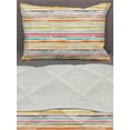 thumbnail image 3 of Colorful Comforter & Sham Bedding Set, Pattern with Horizontal Stripes and Weathered Grunge Effect in Hand Drawn Style, 3 pcs Duvet Set Microfiber Filling Quilt, 5 Sizes, Multicolor, by Ambesonne, 3 of 4