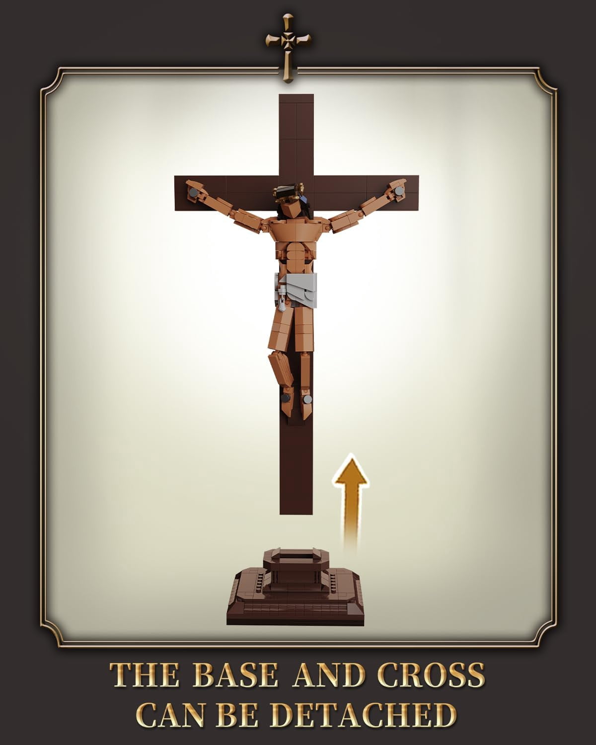 Jesus Crucifixion Building Blocks Set, Compatible Religious Christian Toy Gift for Adults, Bible Story Model for Home Church Office Decor, 588 PCS