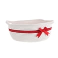 thumbnail image 4 of GOOHOCHY Cesta navideña vacía: cesta decorativa de cuerda tejida de algodón con asas y lazo para rellenar regalos para Navidad, Pascua y baby showers. Incluye bolsa transparente y cinta de 34,5 x 15, 4 of 7