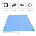 thumbnail image 3 of Deago Sandfree Beach Blanket, 79''×59'' Large Sandproof Beach Mat for 4-7 Adults, Waterproof Pocket Picnic Blanket , Outdoor Blanket for Travel, Camping, Hiking (Blue), 3 of 9