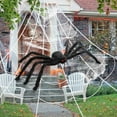 thumbnail image 2 of Innens 35.4" Halloween Giant Spider Decorations Fake Spiders Scary Decoration for Indoor Outdoor Garden Yard Decor (Black, 1Pc), 2 of 9