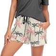 thumbnail image 6 of Women's Short Sleep Pants Sleep Shorts for Women Women's Pajama Bottoms Women's Athletic Shorts Suitable for Home Use Relaxation XL Beautiful Pink Coconut Tree, 6 of 8