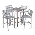 thumbnail image 7 of Noble House Cape Coral 5 Pc Aluminum Bar Set with Grey Wicker Top Table, 7 of 7