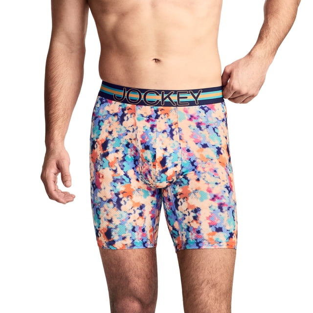 Jockey Sport Men's Stability Pouch Microfiber 9" Long Leg Boxer Brief