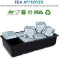 thumbnail image 3 of Ice Cube Trays, 2 Pack Food Grade Silicone Ice Cube Tray 2 Inch Square Ice Cube Mould for Whiskey, Cocktails & Wine (Black-2pcs), 3 of 5