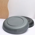 thumbnail image 3 of VQPeo Plastic Round Serving Tray – 9.65" Multi-Use Dinner, Snack & Fruit Plate with Grooves(Gray), 3 of 5