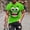 A552 Green, variant on Graphic Tee for Men Crewneck Short Sleeve Casual Novelty Streetwear Regular Fit Happy Smiling Face With Big Eyes Print Soft Lightweight Summer Spring Tops